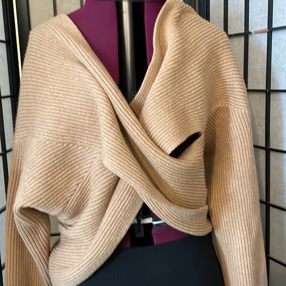 Camel Lush Criss Cross Sweater - Picture 5 of 5